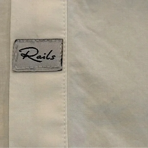 Rails Women’s Arlo White Long Sleeve Button Down Size M - Picture 4 of 13